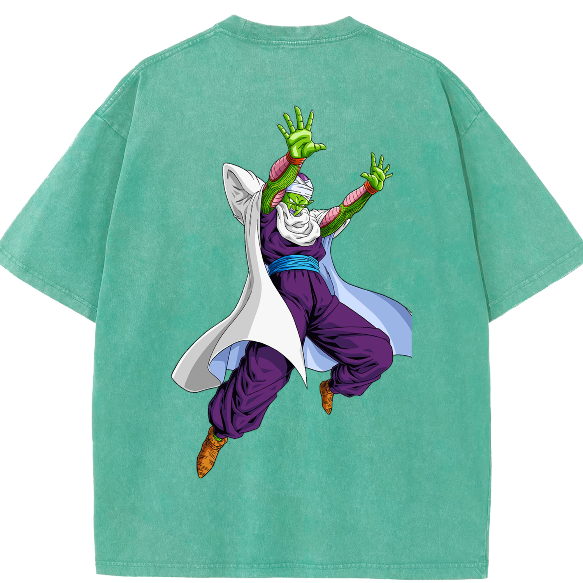 （画像用） ドラゴンボール ピッコロ DRAGON BALL Piccolo 綿100% ヴィンテージ風 半袖Tシャツ（背面プリント）
